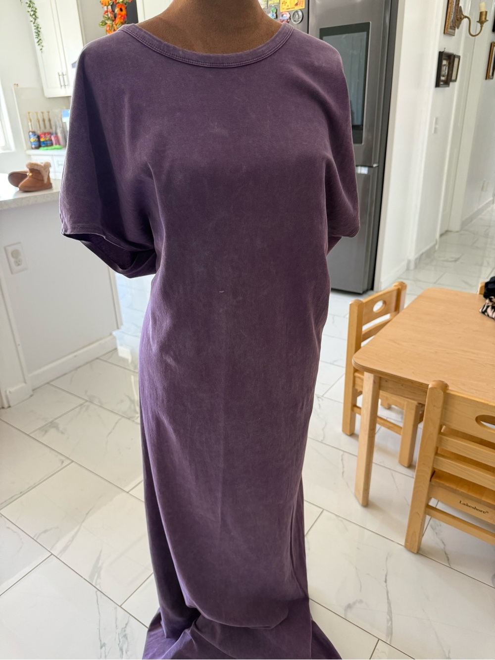 LuLaRoe Mineral Wash Plum Purple Maxi Dress